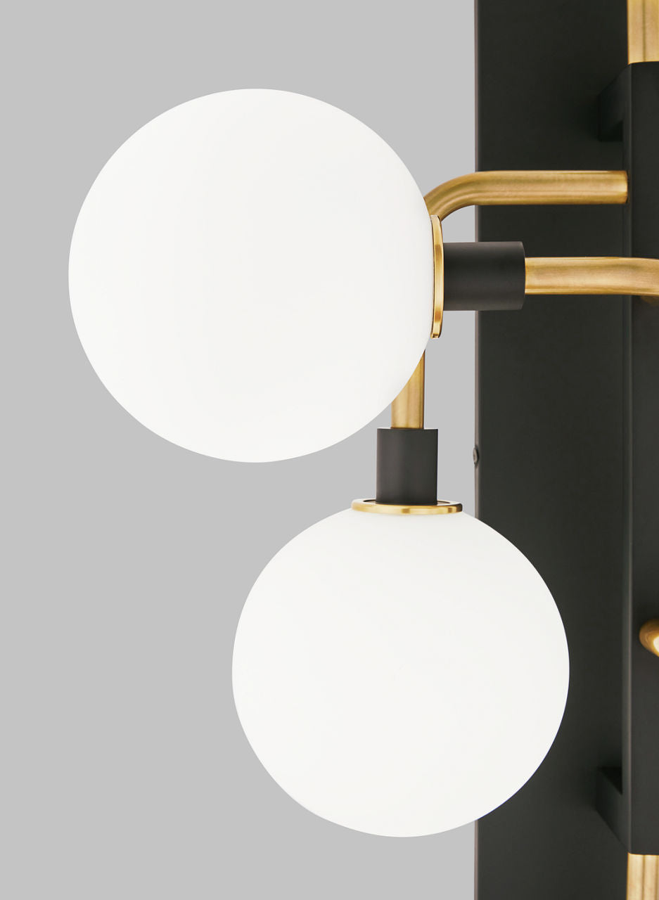 Viaggio Wall Opal/Brass Bulb Not Included