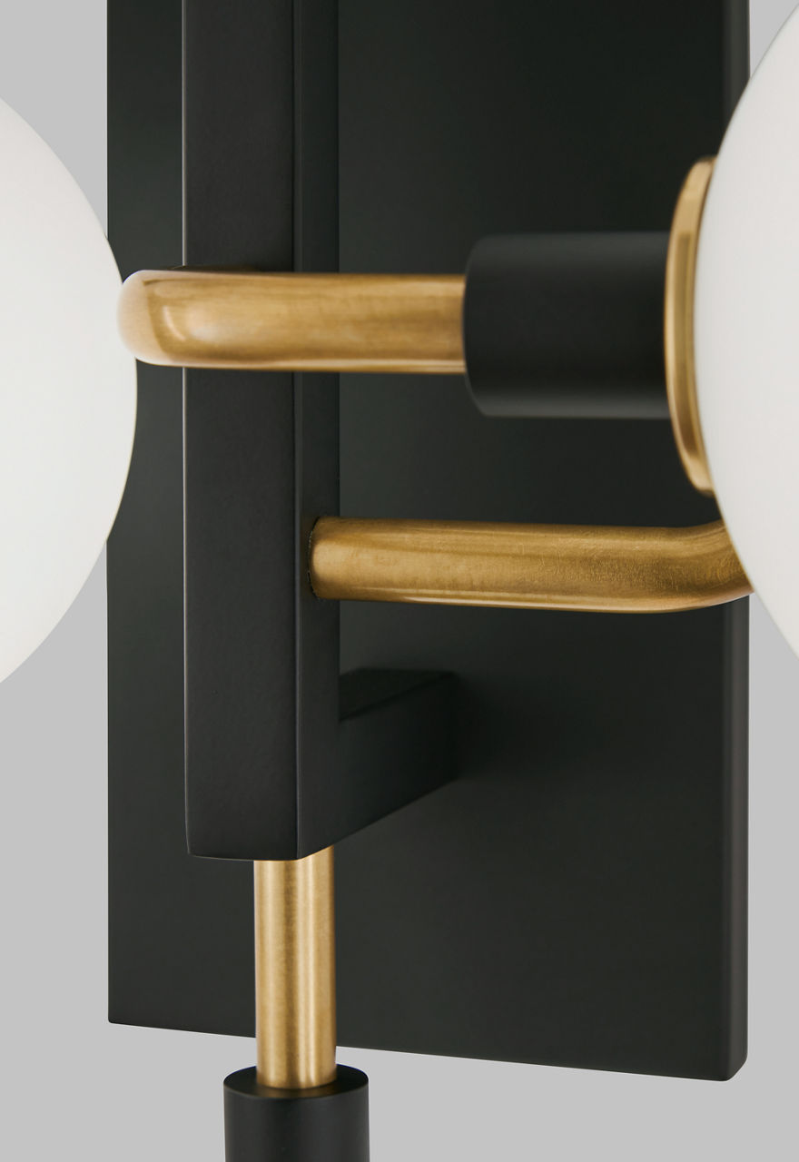 Viaggio Wall Opal/Brass Bulb Not Included
