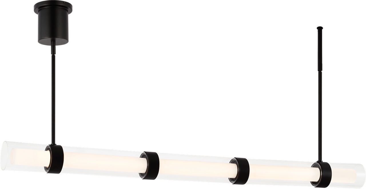Wit Linear Suspension 7 Glass Black LED 90 CRI 3000k 120-277V
