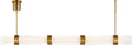 Wit Linear Suspension 5 Glass Aged Brass 3000K 90 CRI integrated led 90 cri 3000k 120-277v unv (t24)