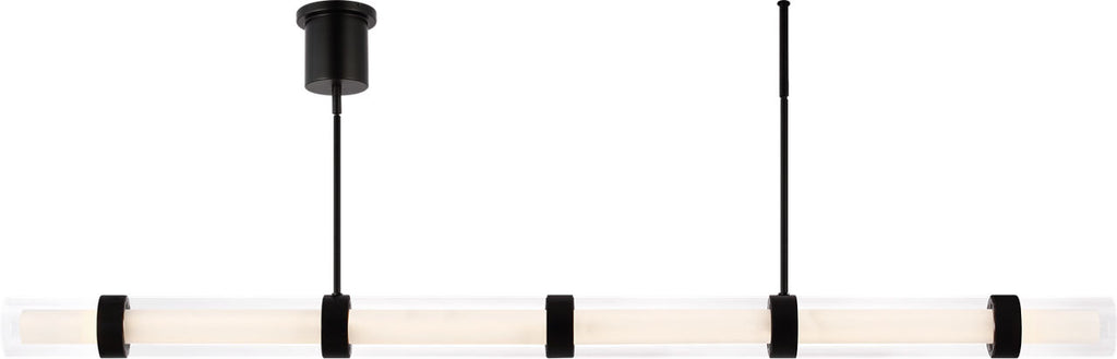 Wit Linear Suspension 6 Glass Black LED 90 CRI 3000k 120-277V