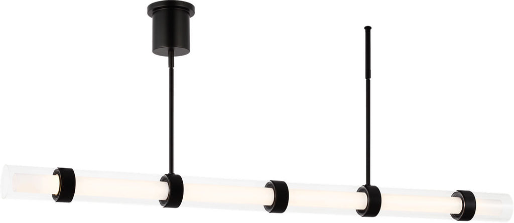 Wit Linear Suspension 6 Glass Black LED 90 CRI 3000k 120-277V