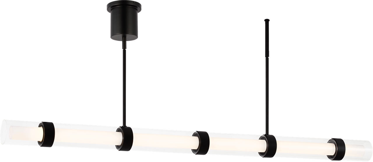 Wit Linear Suspension 6 Glass Black LED 90 CRI 3000k 120-277V
