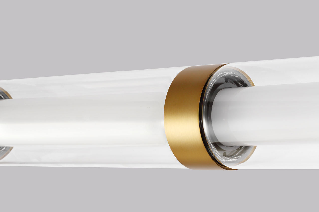 Wit Linear Suspension 7 Glass Aged Brass 3000K 90 CRI integrated led 90 cri 3000k 120-277v unv (t24)