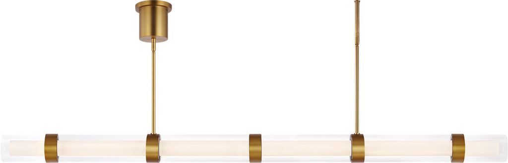Wit Linear Suspension 6 Glass Aged Brass LED 90 CRI 3000k 120-277V
