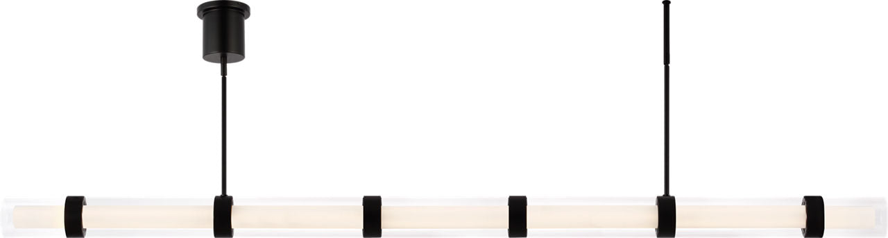 Wit Linear Suspension 7 Glass Black LED 90 CRI 3000k 120-277V