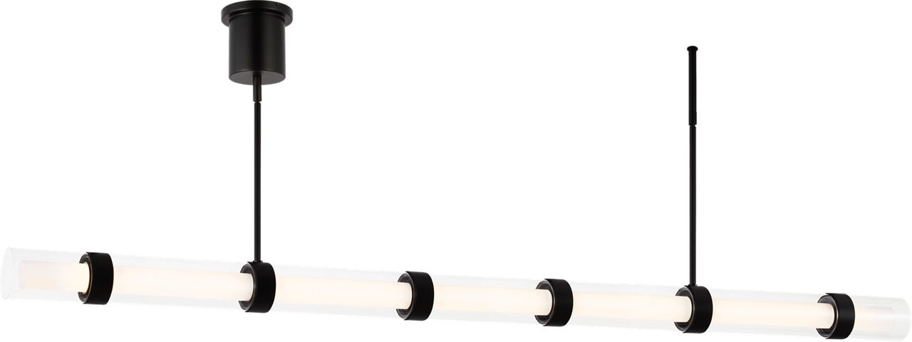 Wit Linear Suspension 7 Glass Black LED 90 CRI 3000k 120-277V