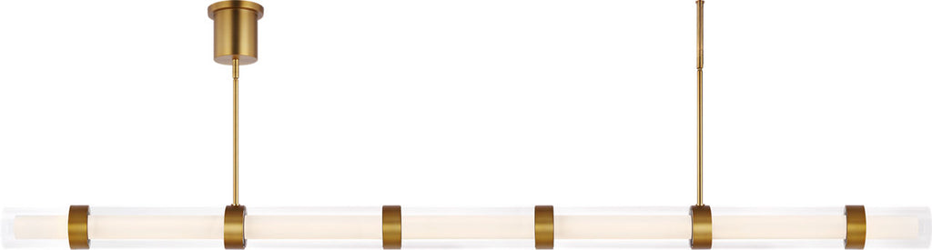 Wit Linear Suspension 7 Glass Aged Brass 3000K 90 CRI integrated led 90 cri 3000k 120-277v unv (t24)