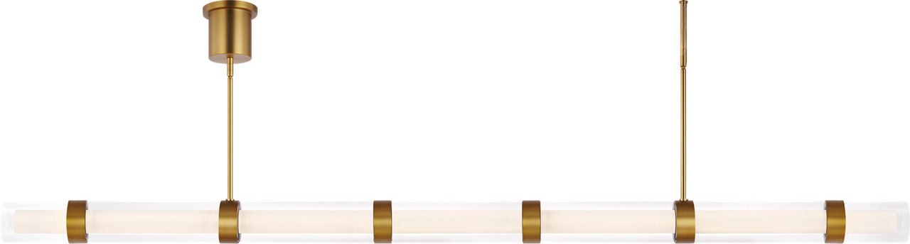 Wit Linear Suspension 7 Glass Aged Brass 3000K 90 CRI integrated led 90 cri 3000k 120-277v unv (t24)