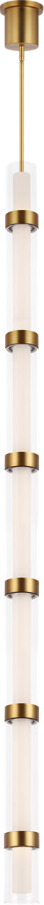 Wit Linear Suspension 7 Glass Aged Brass 3000K 90 CRI integrated led 90 cri 3000k 120-277v unv (t24)