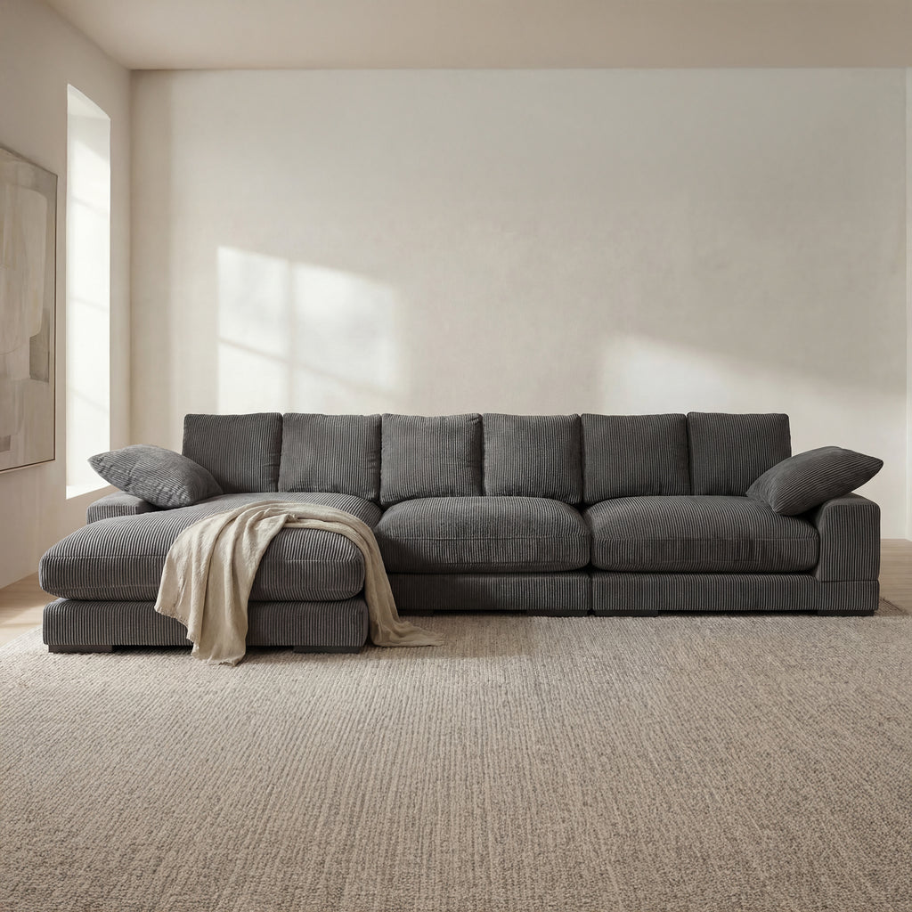 Plunge Large Sectional Charcoal