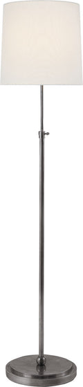 Bryant Floor Lamp | Antique Silver | Linen Shade