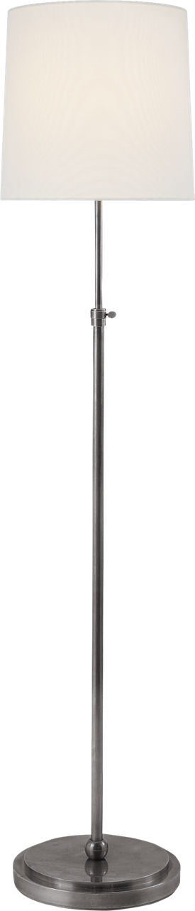 Bryant Floor Lamp | Antique Silver | Linen Shade
