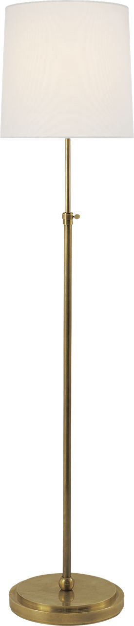 Bryant Floor Lamp | Hand-Rubbed Antique Brass | Linen Shade