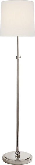Bryant Floor Lamp | Polished Nickel | Linen Shade