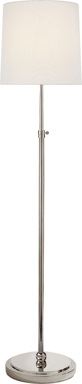 Bryant Floor Lamp | Polished Nickel | Linen Shade