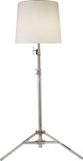 Studio Floor Lamp | Polished Nickel | Linen Shade