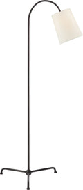 Mia Floor Lamp | Aged Iron | Linen Shade