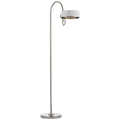 Oso 58" Articulating Reading Floor Lamp | Polished Nickel | Matte White Shade