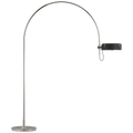 Oso 75" Arc Reading Floor Lamp | Polished Nickel | Matte Black Shade