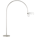 Oso 75" Arc Reading Floor Lamp | Polished Nickel | Matte White Shade