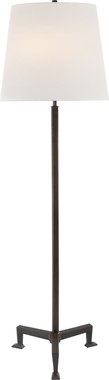 Parish Floor Lamp | Aged Iron | Linen Shade