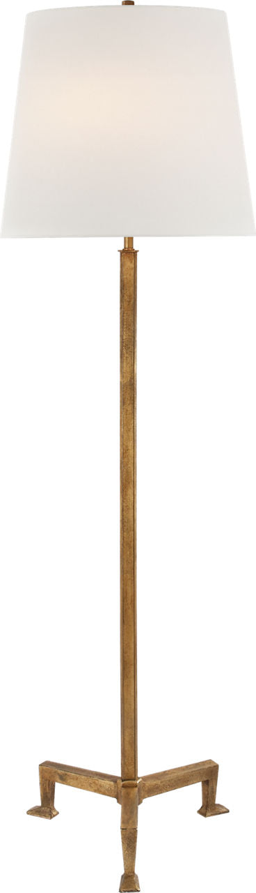 Parish Floor Lamp | Gilded Iron | Linen Shade