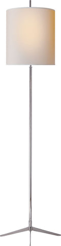 Caron Floor Lamp | Polished Nickel | Natural Paper Shade
