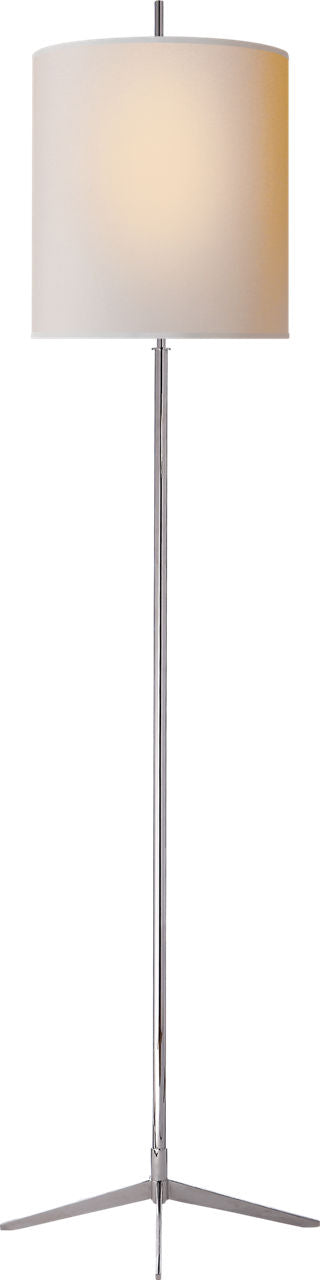 Caron Floor Lamp | Polished Nickel | Natural Paper Shade