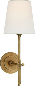 Bryant Sconce | Hand-Rubbed Antique Brass | Linen Shade