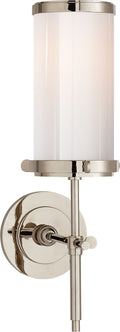Bryant Bath Sconce | Polished Nickel | White Glass