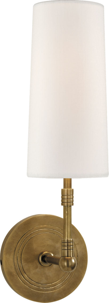 Ziyi Sconce | Hand-Rubbed Antique Brass | Linen Shade