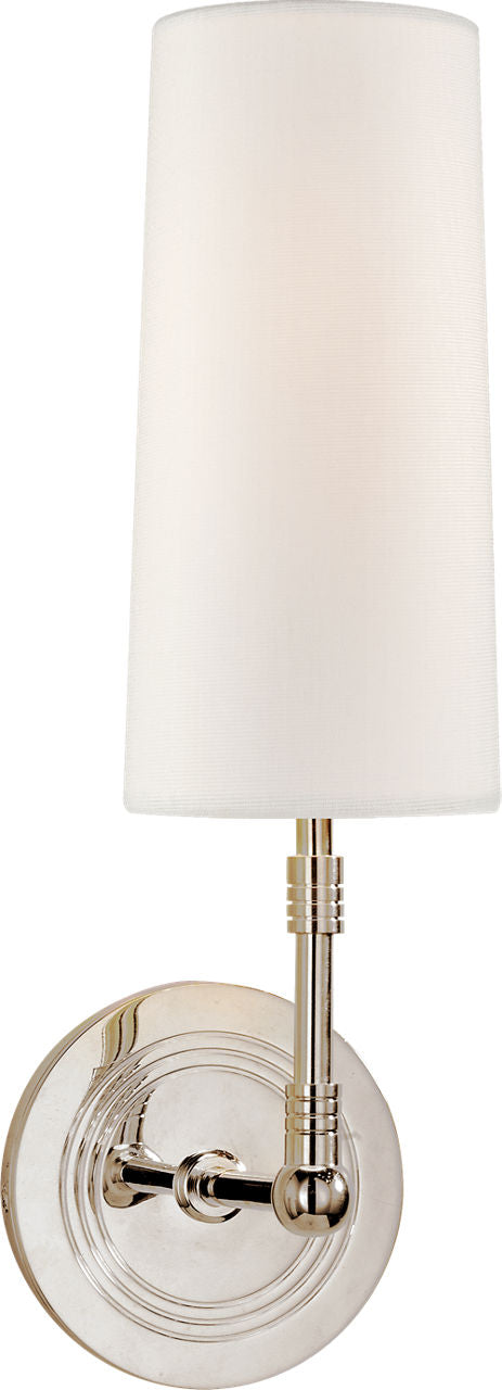 Ziyi Sconce | Polished Nickel | Linen Shade