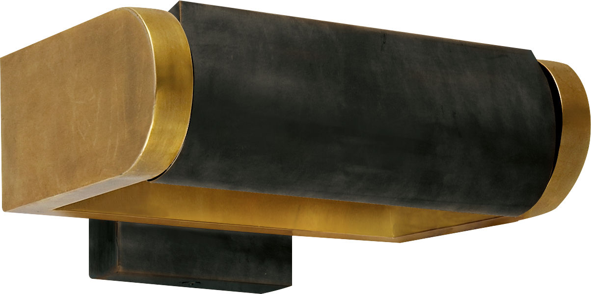 David 7" Art Light | Hand-Rubbed Antique Brass | Bronze Shade