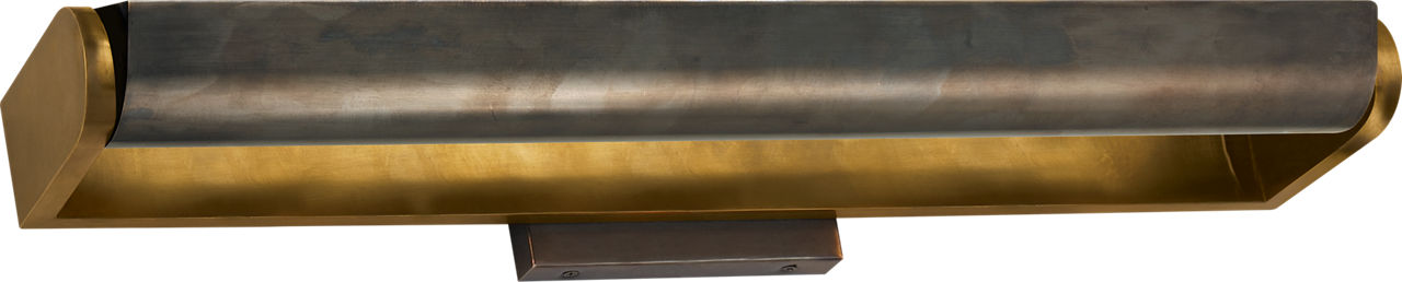 David 24" Art Light | Hand-Rubbed Antique Brass | Bronze Shade