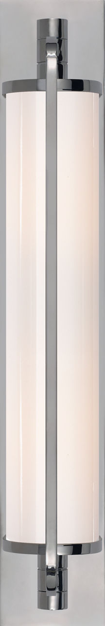 Keeley Tall Pivoting Sconce | Chrome | White Glass
