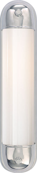Selecta Long Sconce | Chrome | White Glass