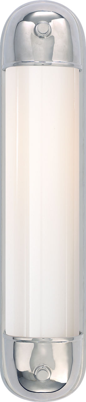 Selecta Long Sconce | Chrome | White Glass