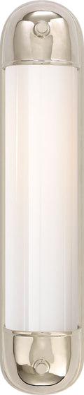 Selecta Long Sconce | Polished Nickel | White Glass