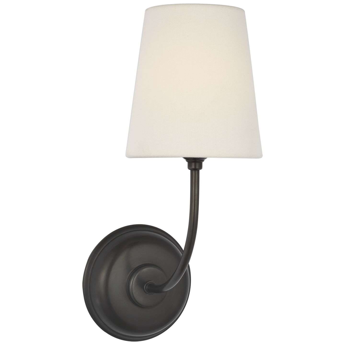 Vendome 16" Cordless Single Sconce | Bronze | Linen Shade