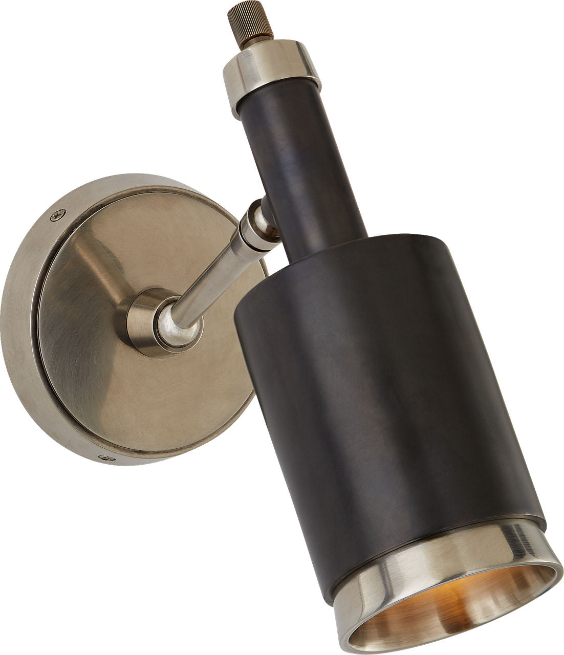 Anders Small Articulating Wall Light | Antique Nickel and Bronze