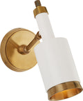 Anders Small Articulating Wall Light | Hand-Rubbed Antique Brass and White
