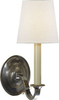 Channing Single Sconce | Bronze | Linen Shade
