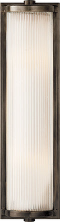Dresser Long Glass Rod Light | Bronze | Frosted Glass Liner