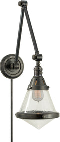 Gale Library Wall Light | Bronze | Seeded Glass