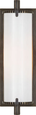 Calliope Short Bath Light | Bronze | White Glass