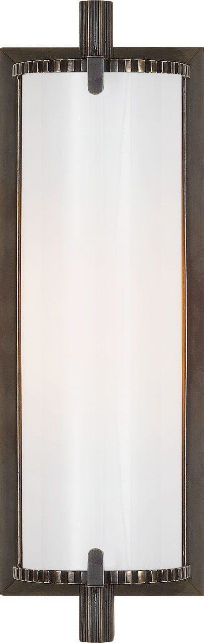 Calliope Short Bath Light | Bronze | White Glass