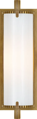 Calliope Short Bath Light | Hand-Rubbed Antique Brass | White Glass