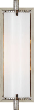Calliope Short Bath Light | Polished Nickel | White Glass