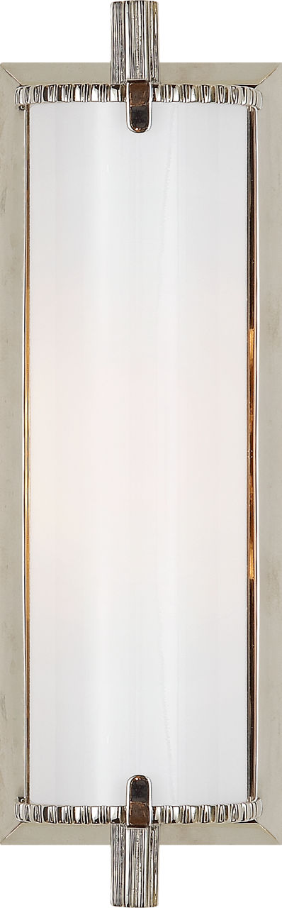 Calliope Short Bath Light | Polished Nickel | White Glass